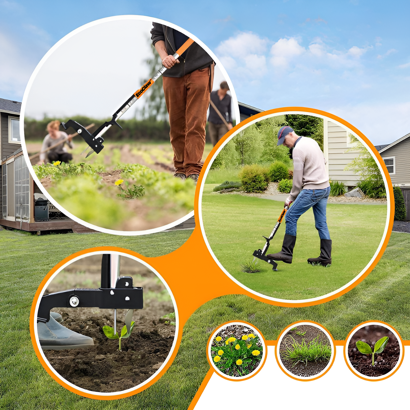 EcoClaw™ | Kevyt Kynsikäyttöinen Rikkaruohonpoistaja Pro