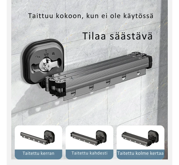 HangSlim™– Taitettava seinäkuivausteline