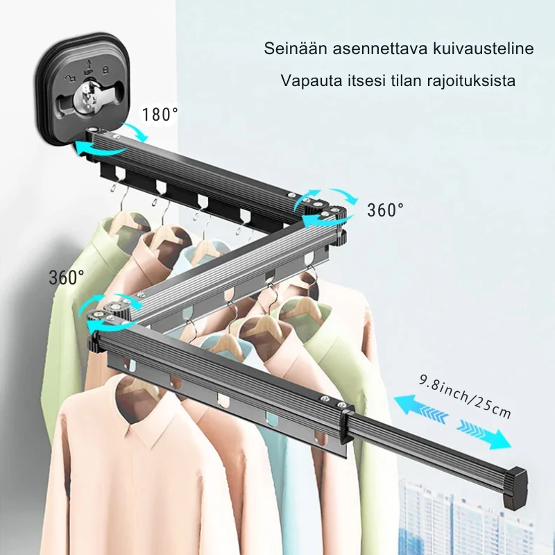 HangSlim™– Taitettava seinäkuivausteline